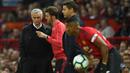 Usai pensiun, ia bergabung sebagai staf pelatih Manchester United dengan menjadi asisten pelatih Jose Mourinho hingga Desember 2018. (AFP/Oli Scarff)