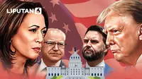Infografis Kamala Harris Vs Donald Trump di Pilpres AS 2024 dan Prediksi 7 Negara Bagian Kunci Kemenangan