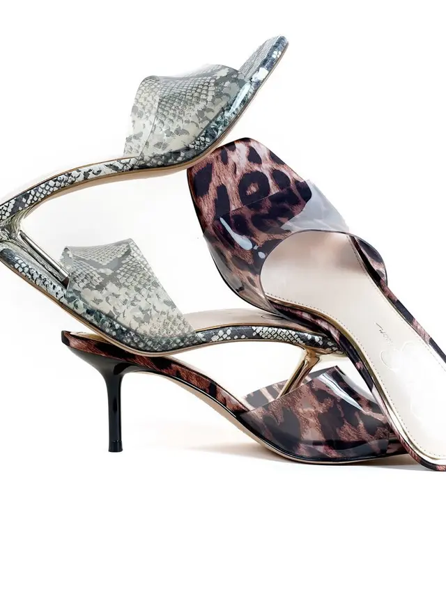 Jessica Simpson heels motif animal print. dok.  Jessica Simpson