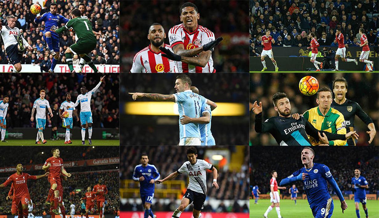 Pada pekan ke-14 Liga Premier Inggris tercipta 30 gol dari 10 pertandingan. Manchester City kini menjadi pimpinan klasemen sementara menggusur Leicester City.