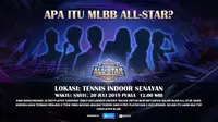 Poster pemberitahuan terkait event Mobile Legends: Bang Bang (MLBB) All Star 2019.  (FOTO / Moonton)