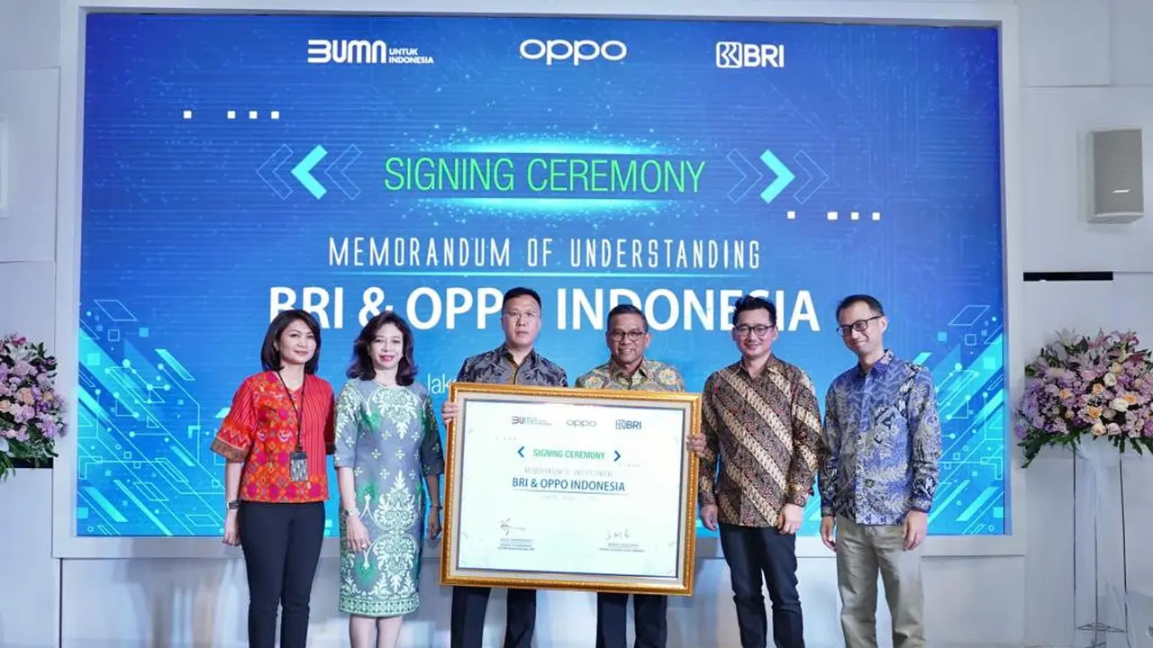 MoU BRI dengan Oppo.