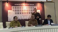Komisioner KPU RI August Mellaz saat jumpa pers di Kantor KPU RI, Jalan Imam Bonjol Jakarta Pusat, Jumat (19/1/2024). (Liputan6.com/Muhammad Radityo Priyasmoro).