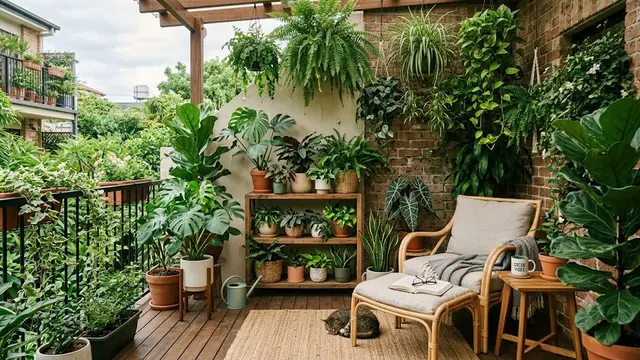 Ide Green Corner di Teras Rumah/AI Generated