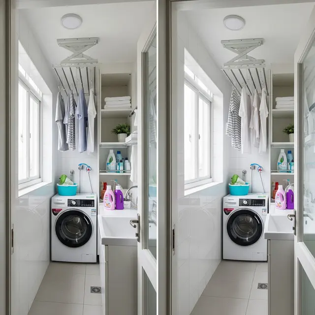 Desain Jemuran Rumah Subsidi yang Tetap Cantik dan Tidak Sumpek (Image by Gemini AI)