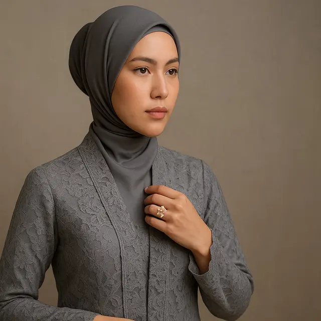 7 Inspirasi Padu Padan Hijab dengan Kebaya Klasik, Lengkap dengan Cincin & Aksesori Elegan