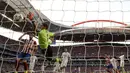  Pada laga yang dipentaskan di Stadion Da Luz, Minggu (25/5/2014) ini, Madrid sempat tertinggal lebih dulu di pertengahan babak pertama melalui sundulan bek Diego Godin, Minggu (25/5/2014) dinihari WIB (AFP PHOTO/FRANCK FIFE)