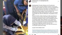 Jari Kelingking Siswi Nyangkut di Lubang Kursi, Damkar Turun Tangan sampai Pakai Gergaji.&nbsp; foto: Instagram @damkarpacitan, @satpolppkabpacitan