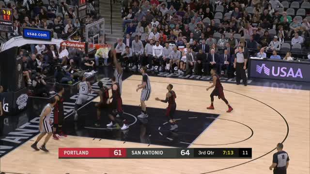 Berita video game recap NBA 2017-2018 antara San Antonio Spurs melawan Portland Trail Blazers dengan skor 116-105.