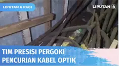 Sebanyak lima pencuri kabel optik ini tak berkutik saat dipergoki Tim Perintis Presisi Polda Metro Jaya. Polisi temukan barang bukti berupa belasan potongan kabel yang ditaruh di dalam gerobak.