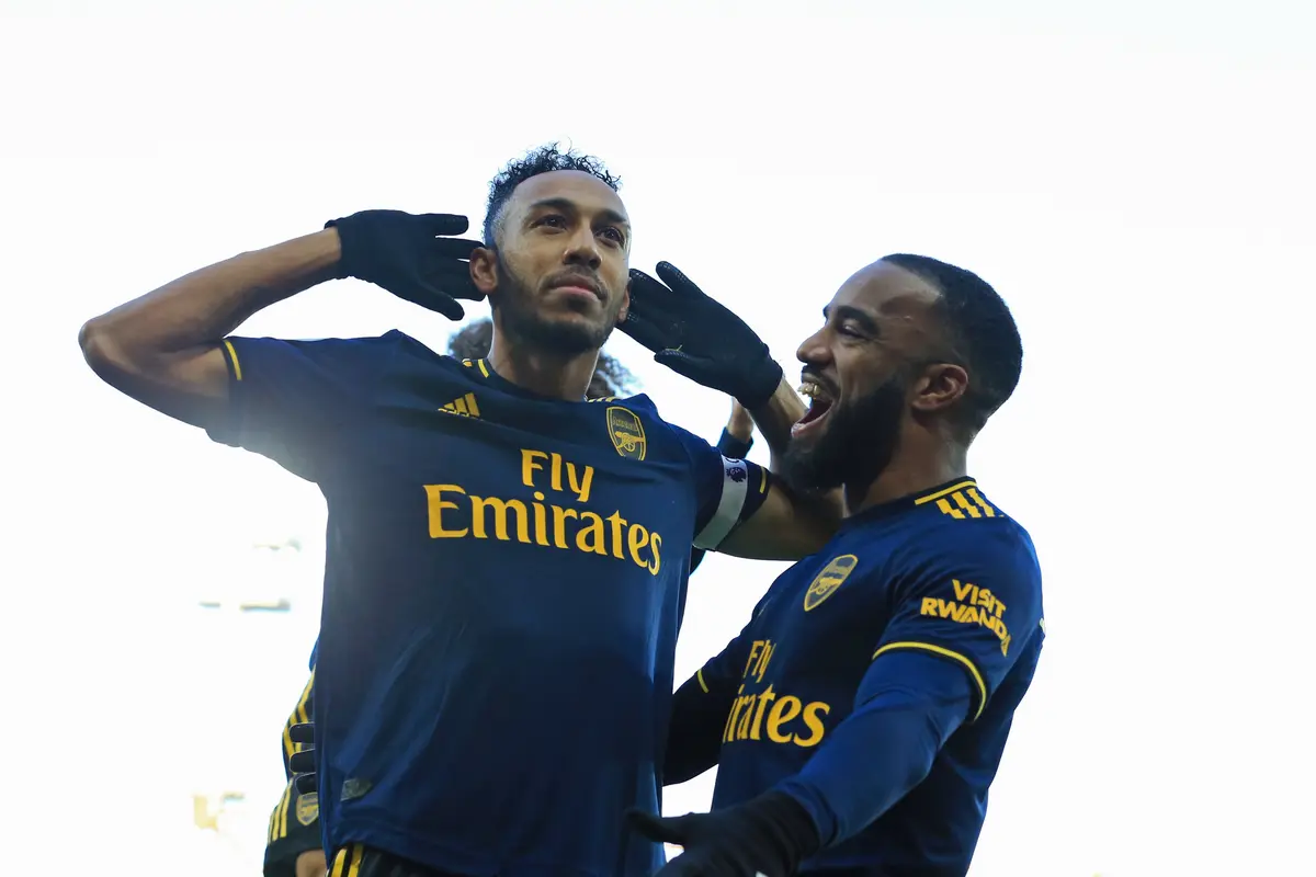 Striker Arsenal, Pierre-Emerick Aubameyang (LINDSEY PARNABY / AFP)