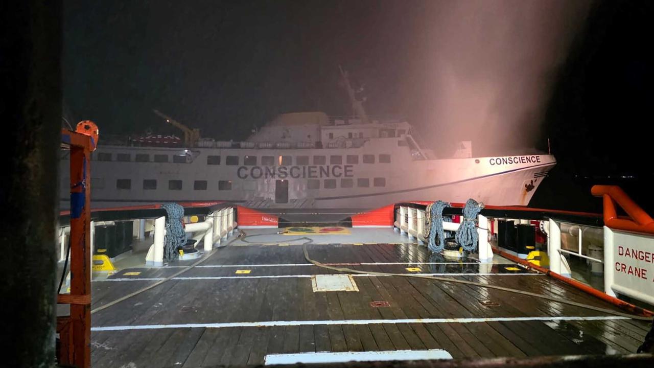 FOTO: Penampakan Kapal Bantuan Kemanusian Gaza yang Diserang Drone di Perairan  Internasional Malta