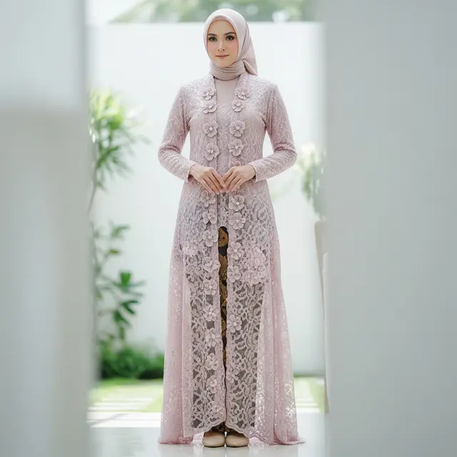 9 Model Gamis Outer Brokat Panjang, Pilihan Elegan untuk Berbagai Acara
