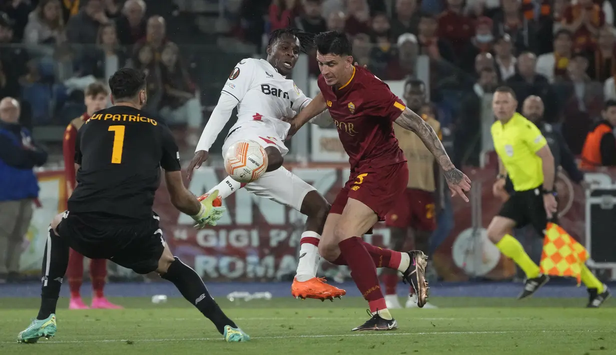 Gol semata wayang Roma diciptakan oleh Edoardo Bove di menit ke-62. (AP Photo/Gregorio Borgia)