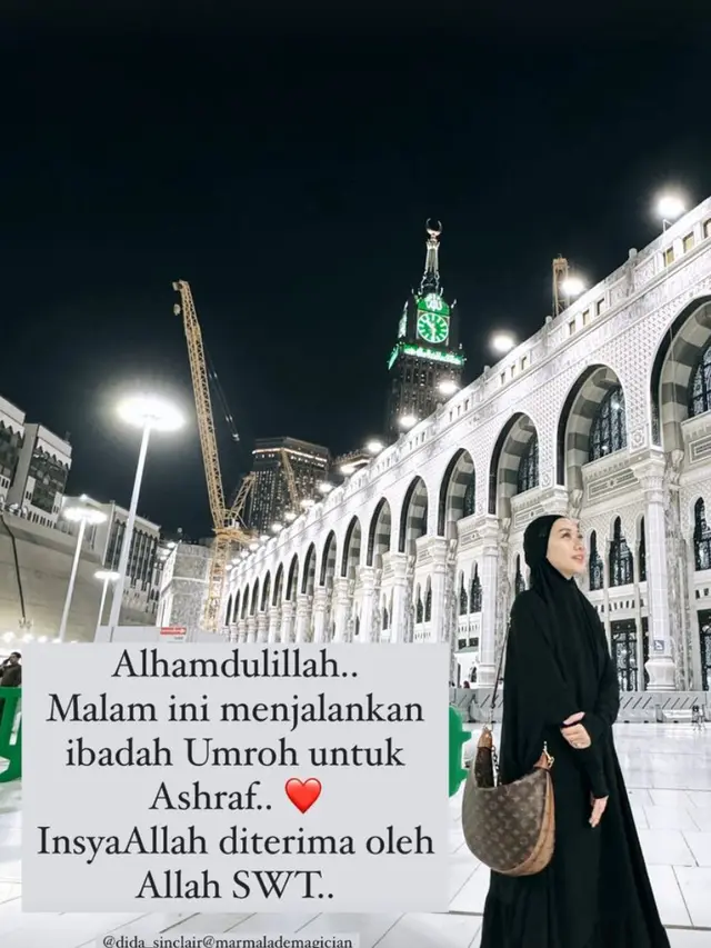 Penyanyi Bunga Citra Lestari Alias BCL Umrah Bareng Tiko Aryawardhana, Noah Sinclair, dan Keluarga. BCL pun Berniat Mengumrohkan Mendiang Ashraf Sinclair  (Foto: Dok. Instagram @itsmebcl)