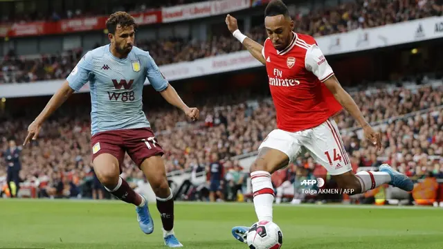 Striker Arsenal, Pierre-Emerick Aubameyang (TOLGA AKMEN / AFP)