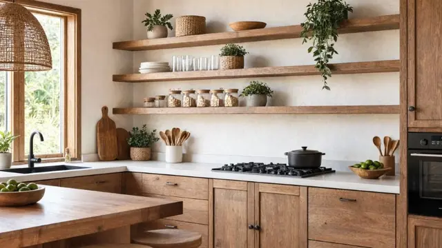 Inspirasi Dapur Pedesaan Bergaya Rustic yang Tetap Modern (AI Generated)