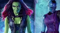 Gamora dan Nebula dalam Guardians of the Galaxy. (screenrant.com)