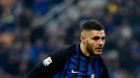 9. Mauro Icardi - Kekecewaannya tak bisa tampil di Piala Dunia merupakan hal yang tidak bisa ia lupakan. Padahal Icardi selalu tampil konsisten menjadi bintang Inter Milan sejak kedatangannya di Giuseppe Meazza. (AFP/Miguel Medina)