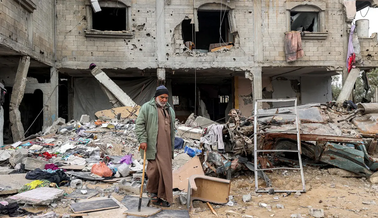 Kerusakan masif di wilayah Gaza tak menghentikan Israel kembali melakukan serangan militer. (Eyad BABA/AFP)