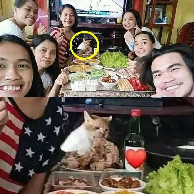 10 Potret Nyeleneh Orang Makan Bareng, Ada yang di Tengah Jalan