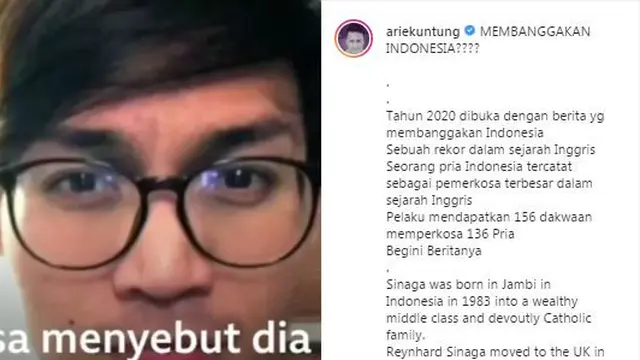 Unggahan Arie K. Untung. (Foto: Instagram: ariekuntung)