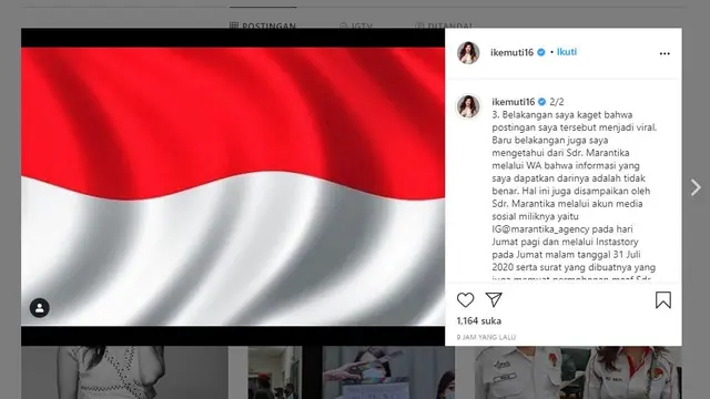 Artis Ike Muti membuat unggahan terkait dirinya yang diajak bekerjasama dengan Pemprov DKI dan menjadi viral.