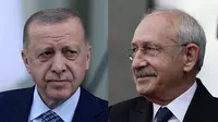 Presiden Turki Recep Tayyip Erdogan dan penantang utamanya dalam Pemilu Turki 2023 Kemal Kilicdaroglu. (Dok. AP)