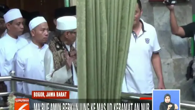 Ma’ruf Amin silaturahmi dan ziarah ke makam Habib Al Athas di Bogor, Jawa Barat.
