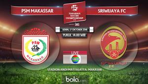 PSM Makassar Vs Sriwijaya FC (Bola.com/Adreanus Titus)