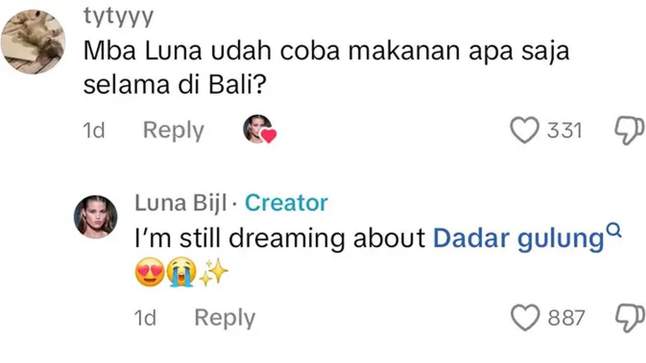 Luna Bijl membalas komentar fans di TikTok.