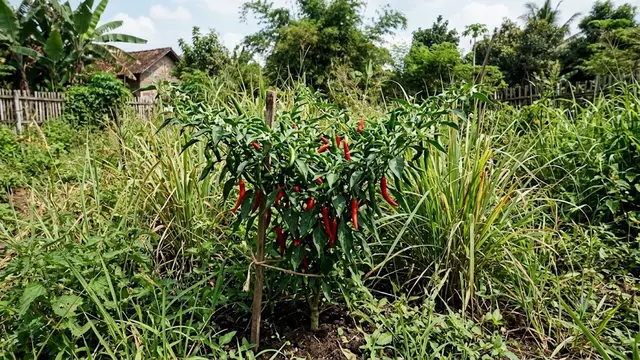 Tumbuhan Cabai dan Gulma