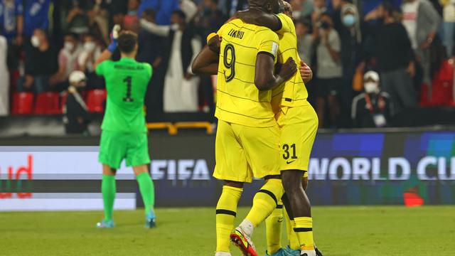 Selebrasi pemain Chelsea Romelu Lukaku saat melawan Al Hilal