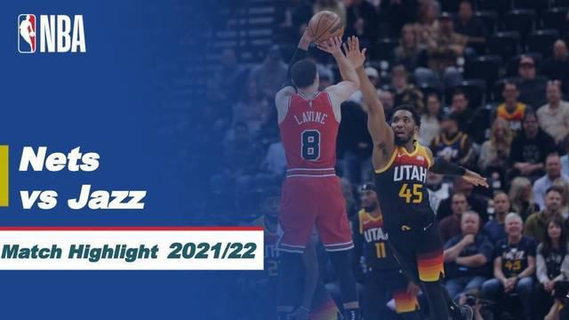 Berita video highlights NBA, pertandingan antara Brooklyn Nets melawan Utah Jazz dalam lanjutan pertandingan NBA 2021/2022, Selasa (22/3/2022).