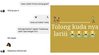 Chat netizen tangkap kuda (Sumber: Twitter/bertanyarl/zkailr)