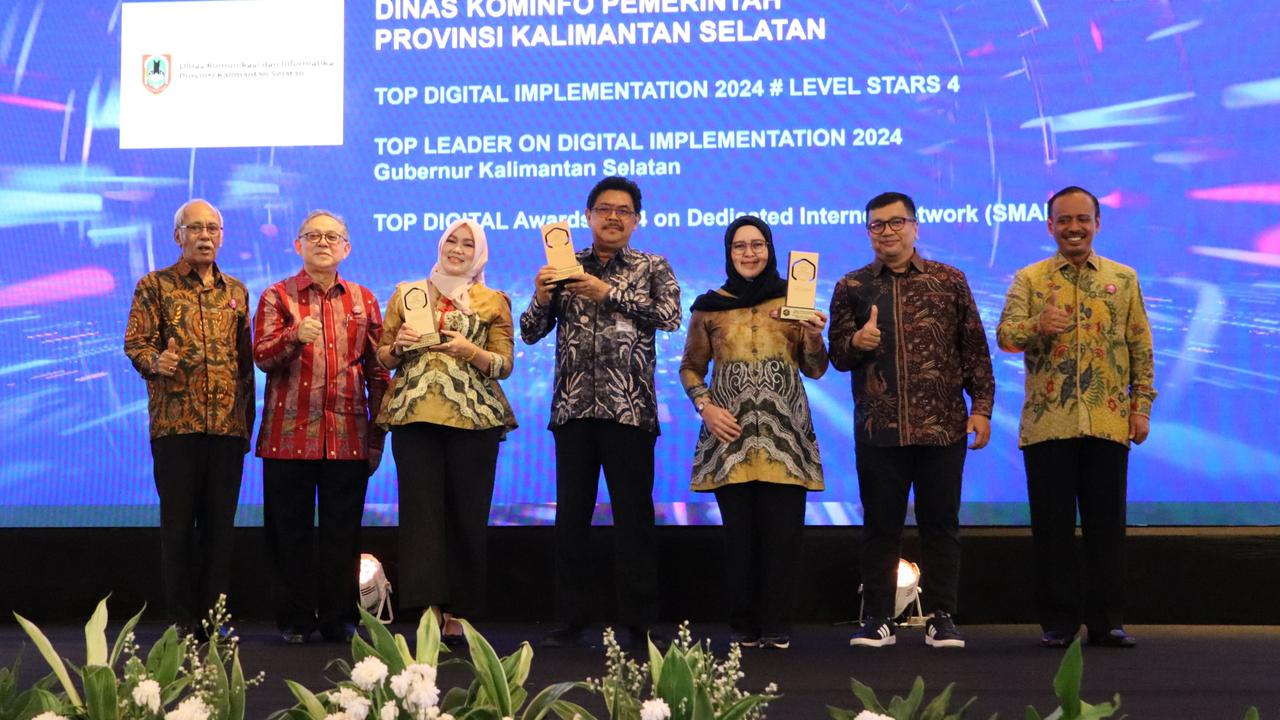 Plt Gubernur Kalsel Mendapatkan Penghargaan Top Leader on Digital Implementation
