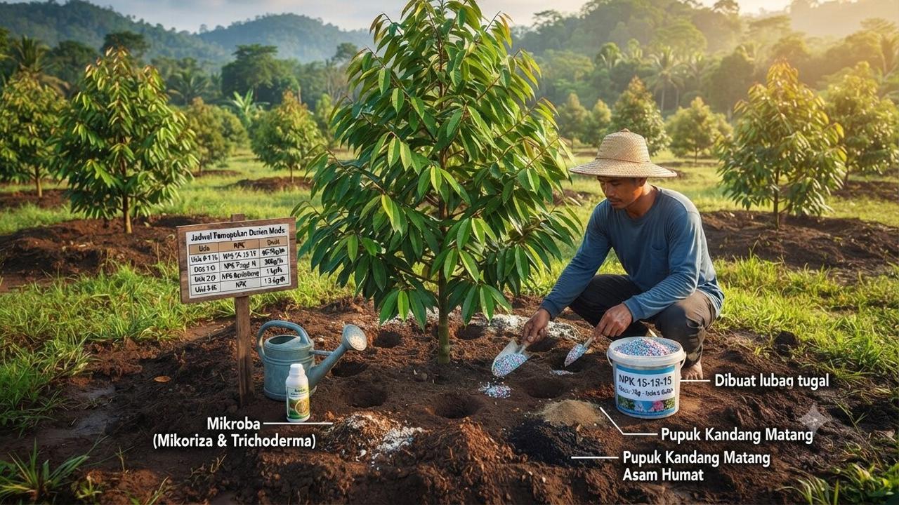 Cara Merawat Pohon Durian Muda agar Cepat Tumbuh
