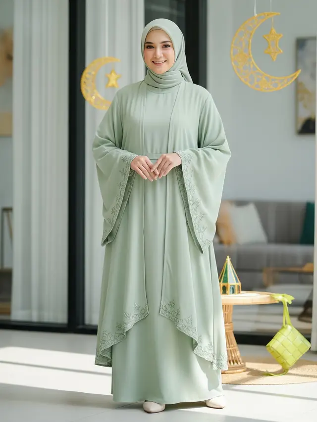 Model Gamis Outer Set 2-in-1 untuk Lebaran 2026