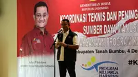 Menteri Sosial Juliari P Batubara dalam “Rapat Koordinasi Teknis Peningkatan Kualitas Sumber Daya Manusia Program Keluarga Harapan” di Tanah Bumbu, Kalimantan Selatan, Jumat (4/12/2020).