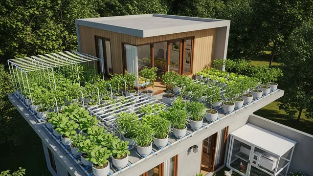 Rumah Mungil dengan Rooftop Garden dan Kandang Mini
