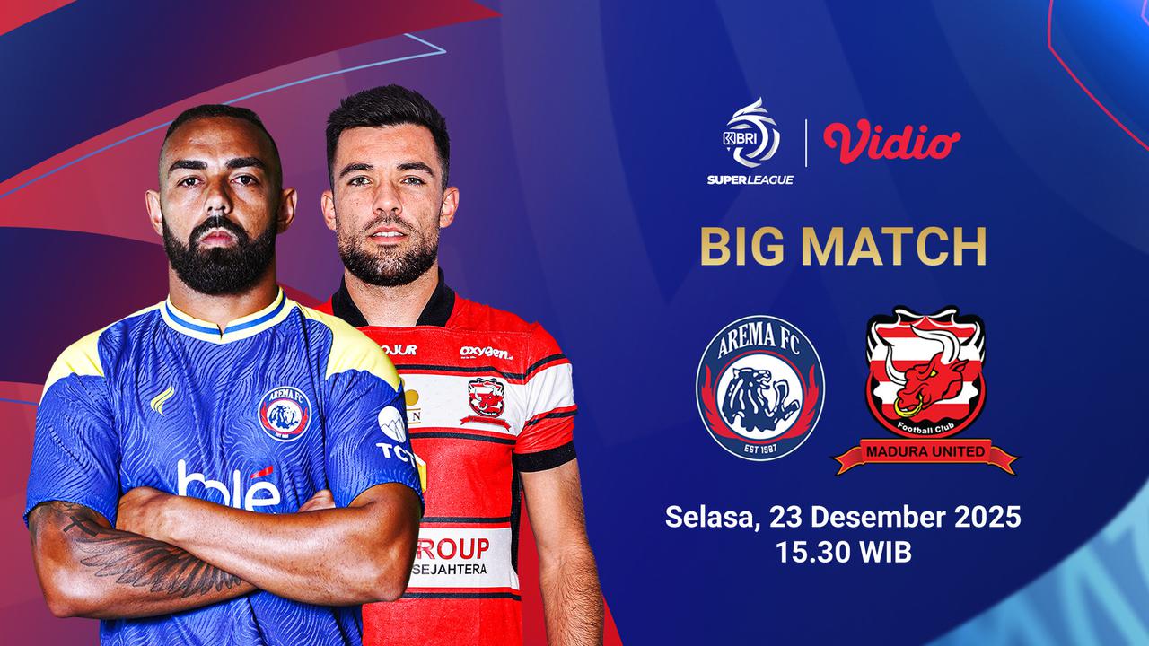 Saksikan Live Streaming BRI Super League Pekan ke-15: Arema FC vs Madura United, Eksklusif di Vidio