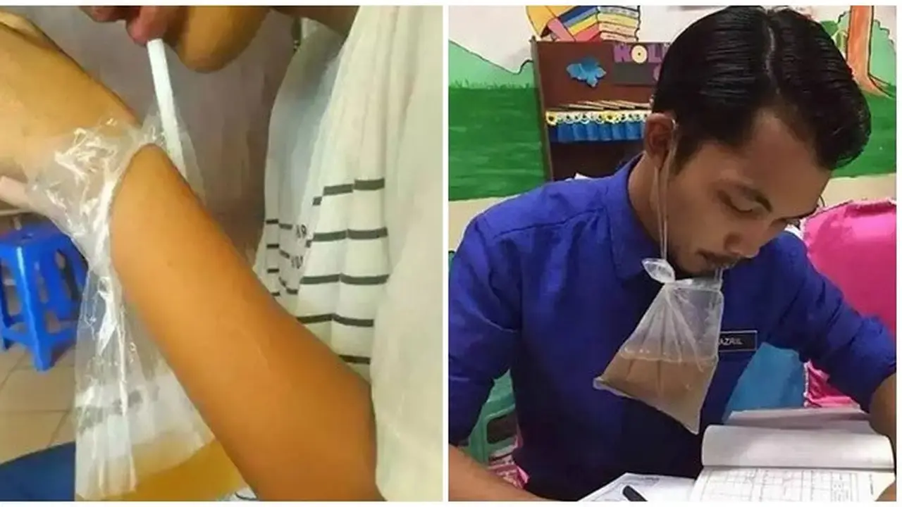 6 Potret Orang Minum Es dari Plastik Ini Bikin Tepuk Jidat, Ada Saja Idenya