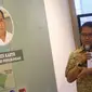 Menteri Komunikasi dan Informatika Rudiantara menyampaikan pendapatnya dalam diskusi "Visi Indonesia Sentris Pemerataan di Papua" di Jakarta, Minggu (5/3). Menkominfo Rudiantara memaparkan target perkembangan di Tanah Papua. (Liputan6.com/Helmi Afandi)