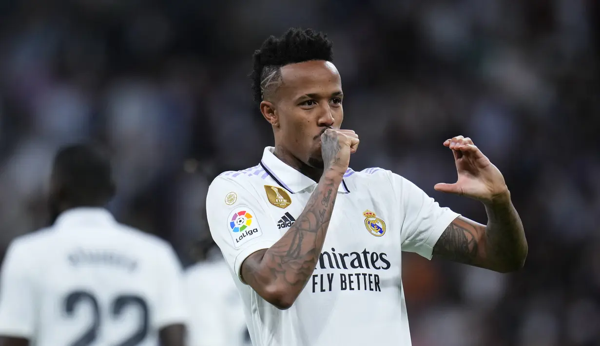 <p>Dua gol Real Madrid dicetak oleh Marco Asensio pada menit ke-42 dan Eder Militao menit 48. (AP Photo/Manu Fernandez)</p>
