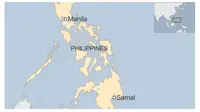 Peta Filipina. (BBC)