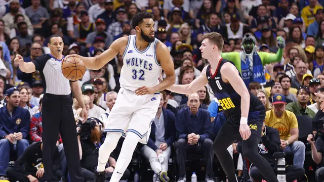 KAT memimpin Timberwolves menghajar Nuggets di semifinal Wilayah NBA