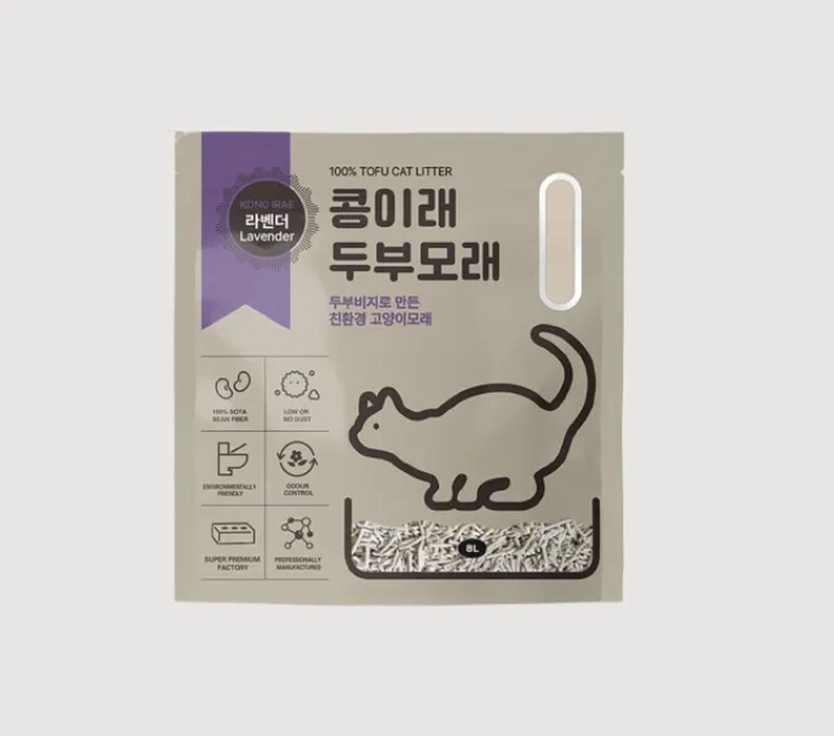 3. Kong Irae 100% Tofu Cat Litter (8 liter - Rp71.000

Pasir kucing ini punya varian aroma original, coffee, lavender, baby powder, green tea, charcoal, coconut, dan retinispora.