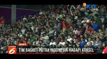 Timnas bola basket Korea kalahkan Indonesia di laga perdana Grup A dengan skor 53-31.