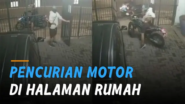 Sebelum kabur, pelaku meililitkan tali di pegangan pagar rumah agar pemilik tidak bisa keluar mengejar.