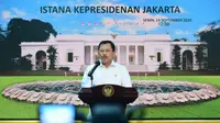 Menteri Kesehatan Terawan Agus Putranto mengatakan untuk tenaga medis sudah siap bekerja termasuk bantuan tenaga relawan menangani COVID-19 saat konferensi pers di Kantor Presiden, Jakarta, Senin (14/9/2020). (Biro Pers Sekretariat Presiden/Muchlis Jr)